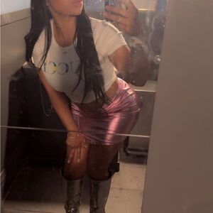 Forever 21 Shimmering Pink Mini Skirt